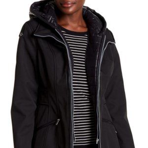 French Connection Quilted Bib & Hooded Coat